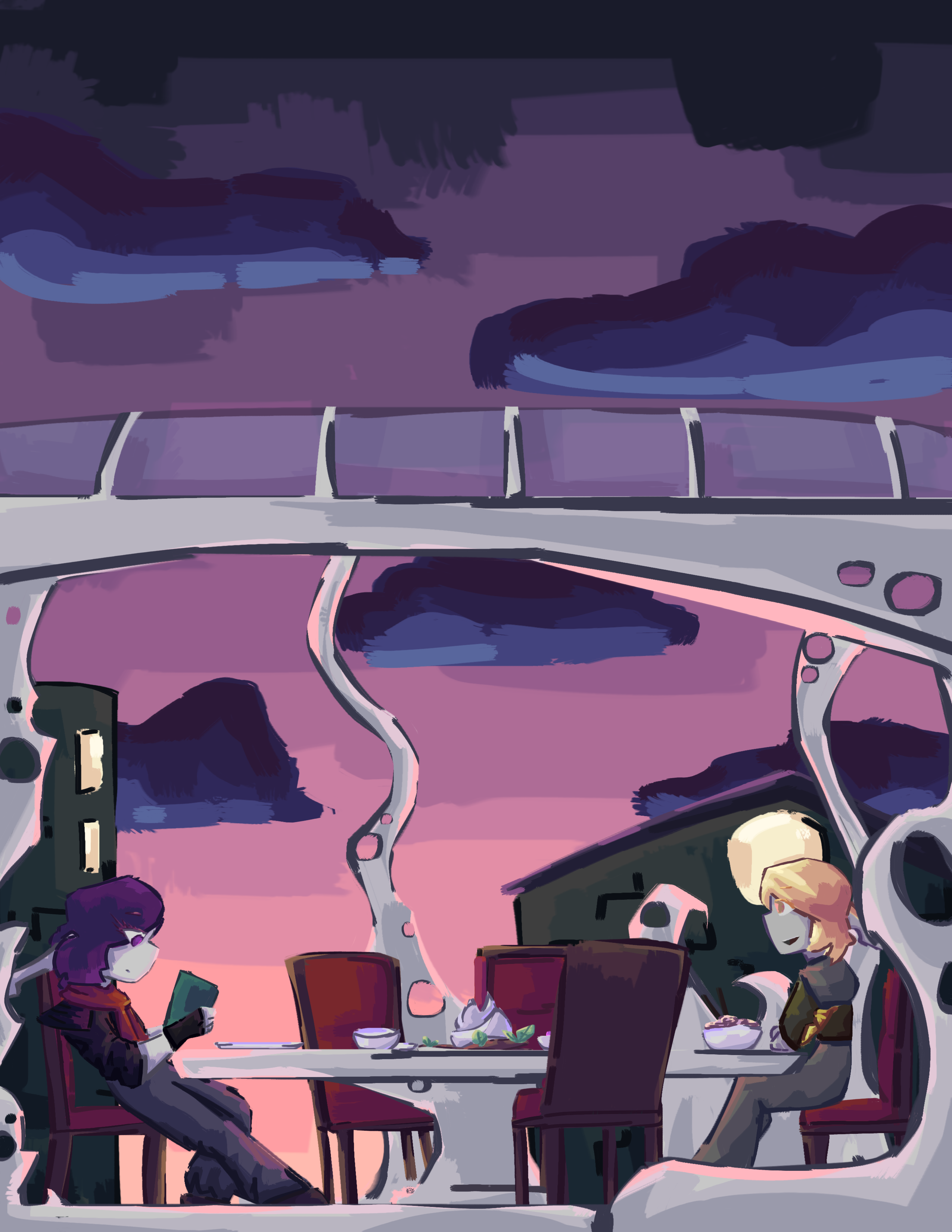 Ari and Lloyd 'interacting' over dinner